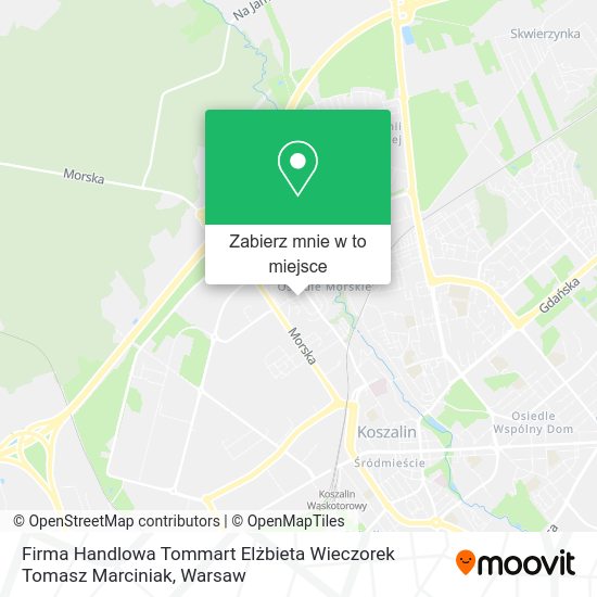 Mapa Firma Handlowa Tommart Elżbieta Wieczorek Tomasz Marciniak