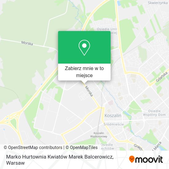 Mapa Marko Hurtownia Kwiatów Marek Balcerowicz