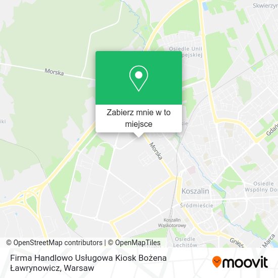 Mapa Firma Handlowo Usługowa Kiosk Bożena Ławrynowicz