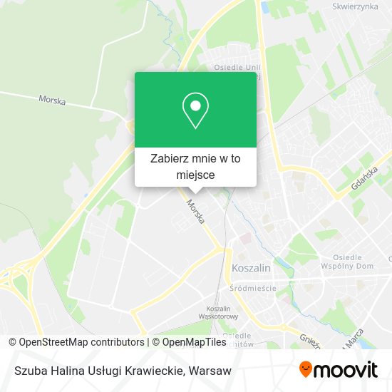 Mapa Szuba Halina Usługi Krawieckie