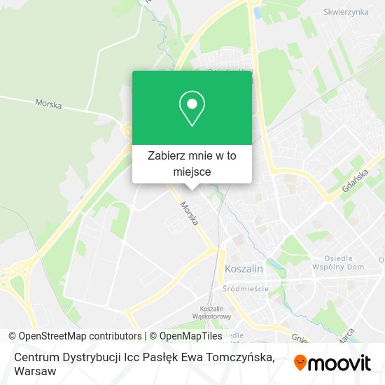 Mapa Centrum Dystrybucji Icc Pasłęk Ewa Tomczyńska