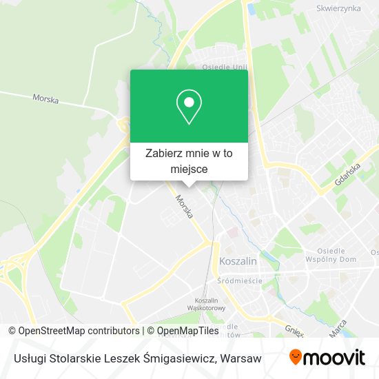 Mapa Usługi Stolarskie Leszek Śmigasiewicz