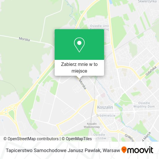 Mapa Tapicerstwo Samochodowe Janusz Pawlak