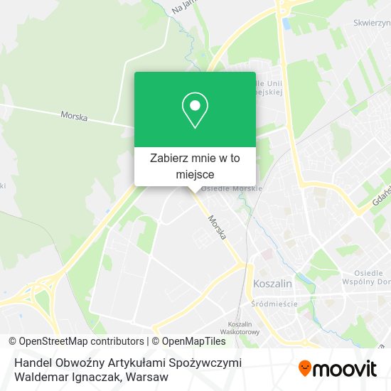 Mapa Handel Obwoźny Artykułami Spożywczymi Waldemar Ignaczak