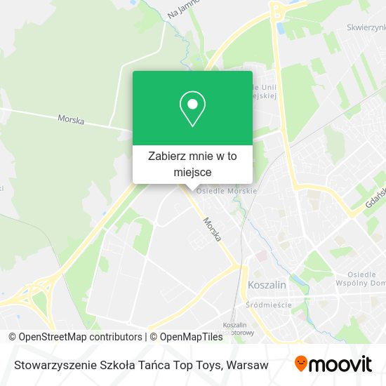 Mapa Stowarzyszenie Szkoła Tańca Top Toys