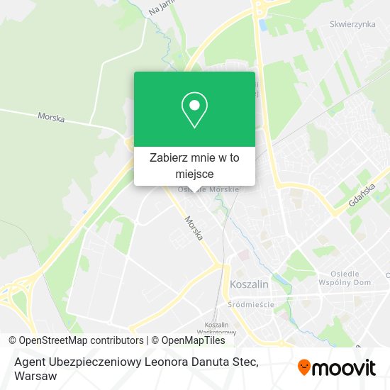 Mapa Agent Ubezpieczeniowy Leonora Danuta Stec