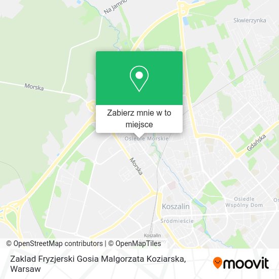 Mapa Zaklad Fryzjerski Gosia Malgorzata Koziarska