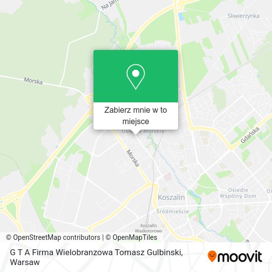 Mapa G T A Firma Wielobranzowa Tomasz Gulbinski