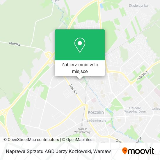 Mapa Naprawa Sprzetu AGD Jerzy Kozlowski