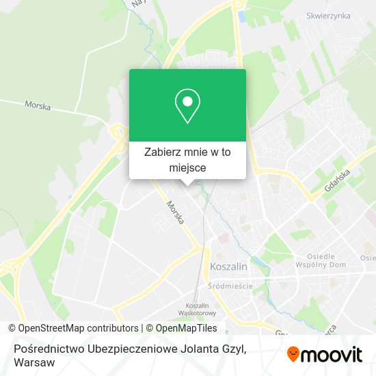 Mapa Pośrednictwo Ubezpieczeniowe Jolanta Gzyl