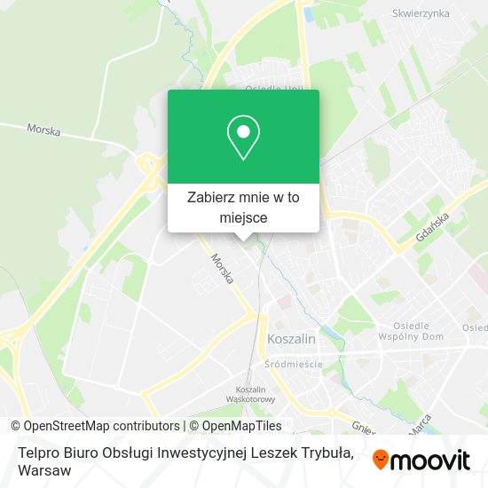 Mapa Telpro Biuro Obsługi Inwestycyjnej Leszek Trybuła