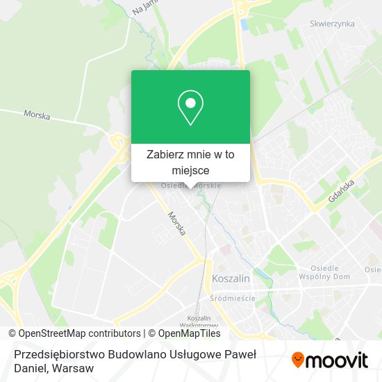 Mapa Przedsiębiorstwo Budowlano Usługowe Paweł Daniel