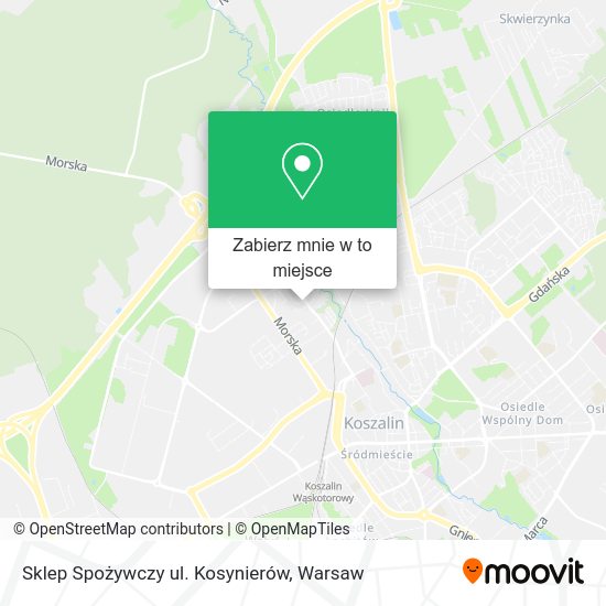 Mapa Sklep Spożywczy ul. Kosynierów