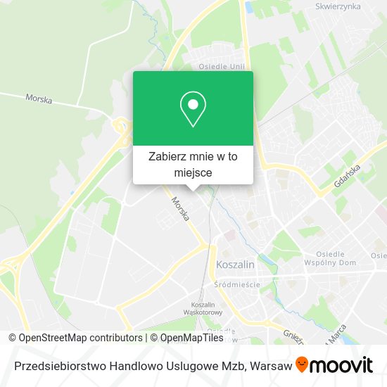 Mapa Przedsiebiorstwo Handlowo Uslugowe Mzb