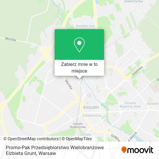 Mapa Promo-Pak Przedsiębiorstwo Wielobranżowe Elżbieta Grunt