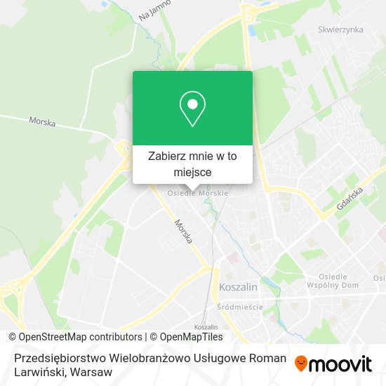 Mapa Przedsiębiorstwo Wielobranżowo Usługowe Roman Larwiński