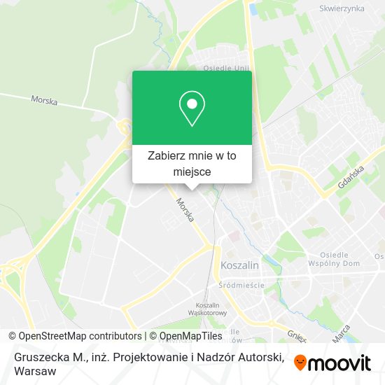 Mapa Gruszecka M., inż. Projektowanie i Nadzór Autorski