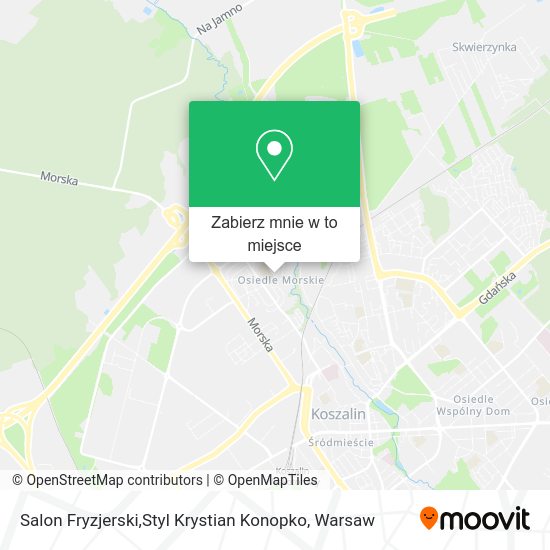 Mapa Salon Fryzjerski,Styl Krystian Konopko