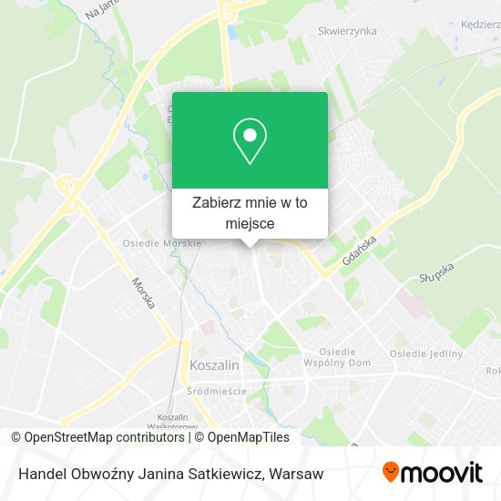 Mapa Handel Obwoźny Janina Satkiewicz