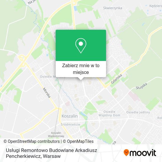 Mapa Usługi Remontowo Budowlane Arkadiusz Pencherkiewicz