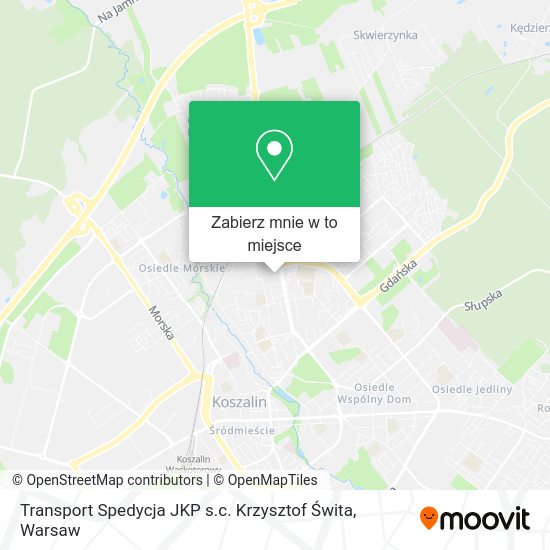 Mapa Transport Spedycja JKP s.c. Krzysztof Świta