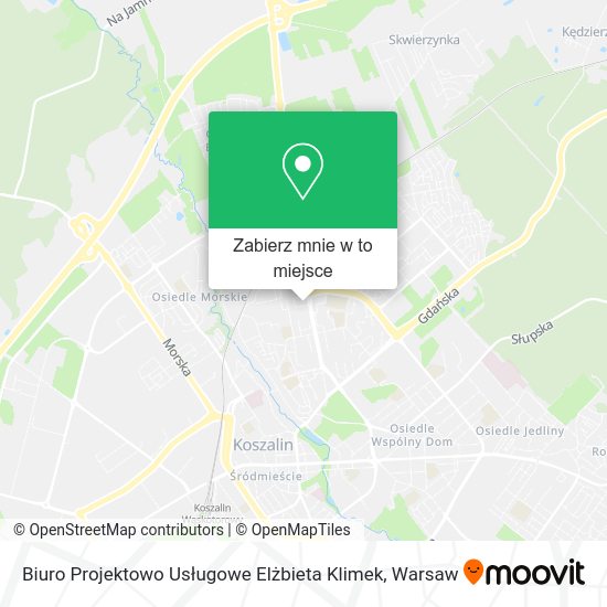 Mapa Biuro Projektowo Usługowe Elżbieta Klimek