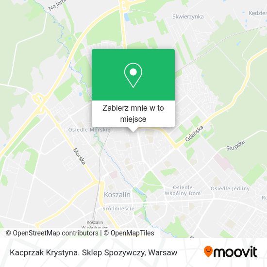 Mapa Kacprzak Krystyna. Sklep Spozywczy