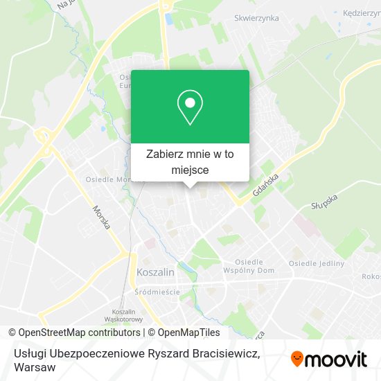 Mapa Usługi Ubezpoeczeniowe Ryszard Bracisiewicz