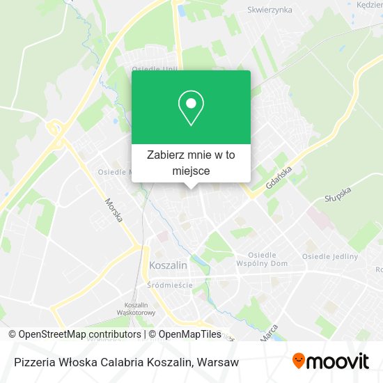 Mapa Pizzeria Włoska Calabria Koszalin