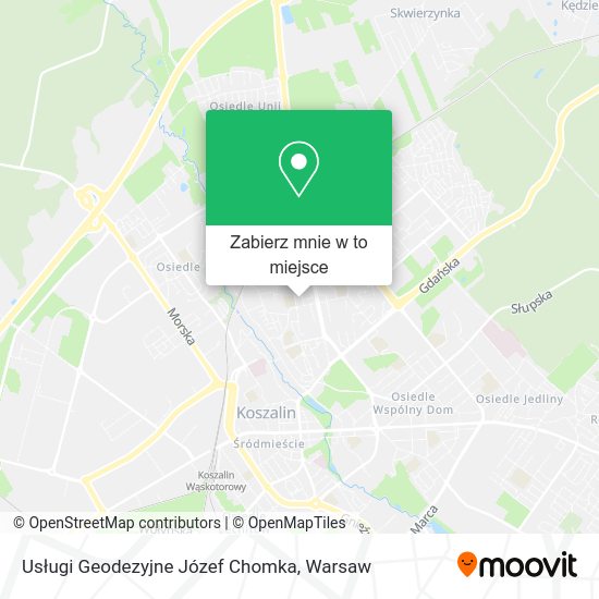 Mapa Usługi Geodezyjne Józef Chomka