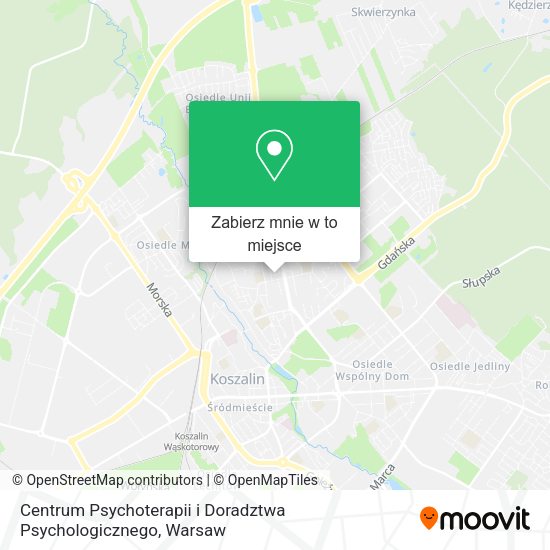 Mapa Centrum Psychoterapii i Doradztwa Psychologicznego