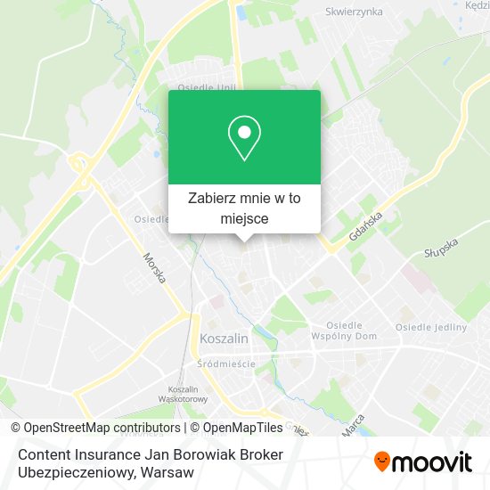 Mapa Content Insurance Jan Borowiak Broker Ubezpieczeniowy