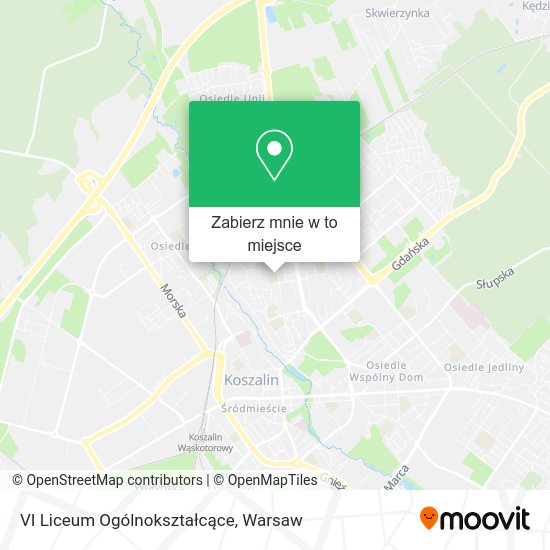 Mapa VI Liceum Ogólnokształcące