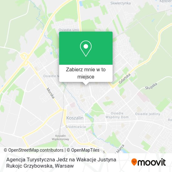 Mapa Agencja Turystyczna Jedz na Wakacje Justyna Rukojc Grzybowska