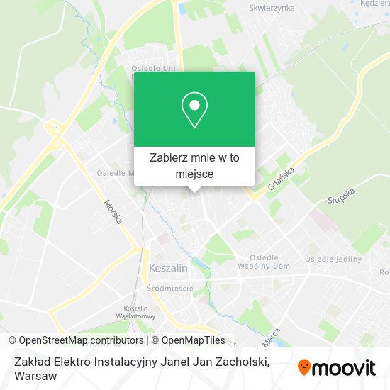 Mapa Zakład Elektro-Instalacyjny Janel Jan Zacholski