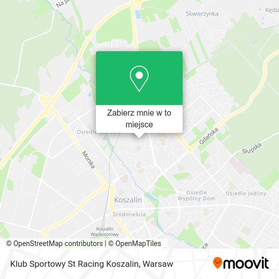 Mapa Klub Sportowy St Racing Koszalin