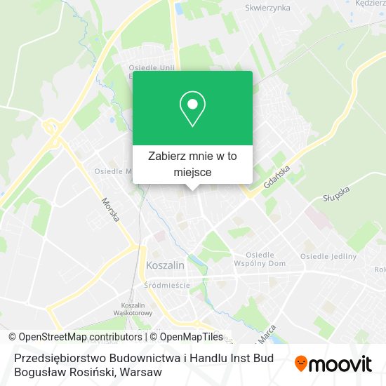 Mapa Przedsiębiorstwo Budownictwa i Handlu Inst Bud Bogusław Rosiński