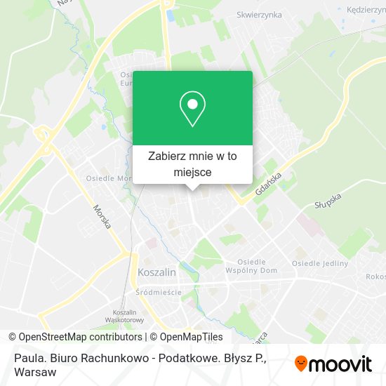 Mapa Paula. Biuro Rachunkowo - Podatkowe. Błysz P.