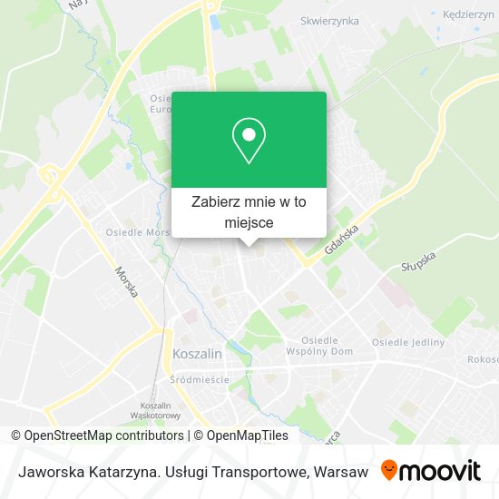 Mapa Jaworska Katarzyna. Usługi Transportowe