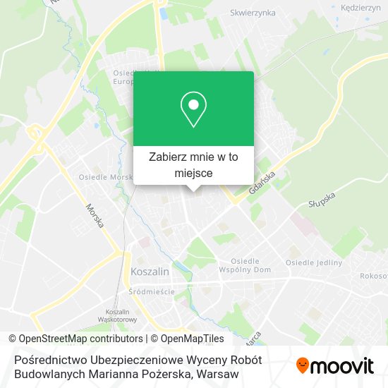 Mapa Pośrednictwo Ubezpieczeniowe Wyceny Robót Budowlanych Marianna Pożerska