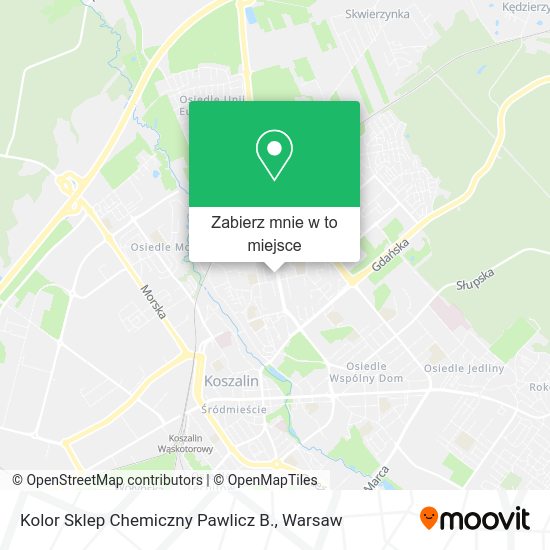 Mapa Kolor Sklep Chemiczny Pawlicz B.