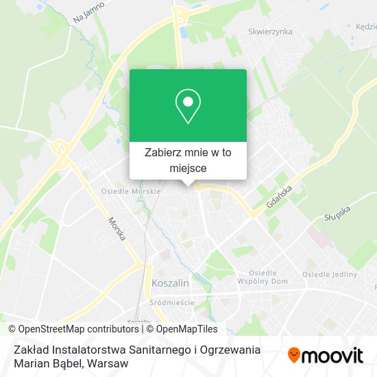 Mapa Zakład Instalatorstwa Sanitarnego i Ogrzewania Marian Bąbel