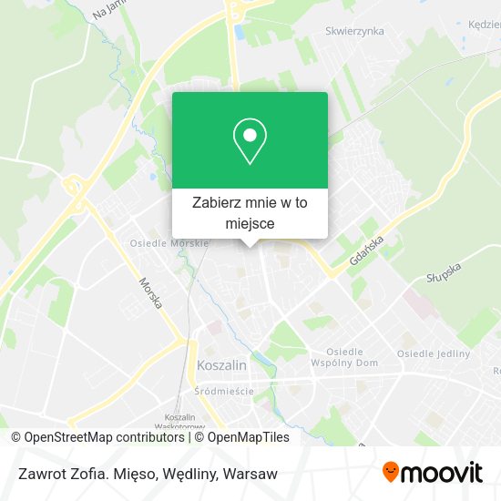 Mapa Zawrot Zofia. Mięso, Wędliny