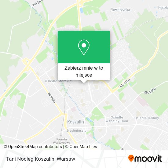 Mapa Tani Nocleg Koszalin