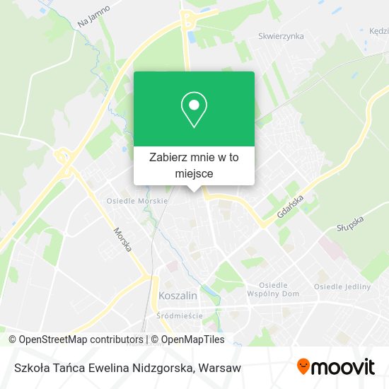 Mapa Szkoła Tańca Ewelina Nidzgorska