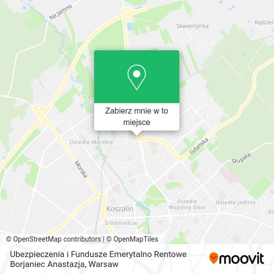 Mapa Ubezpieczenia i Fundusze Emerytalno Rentowe Borjaniec Anastazja