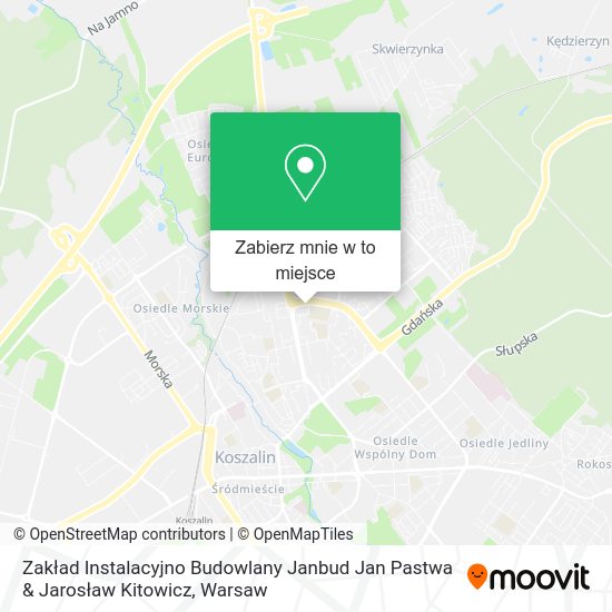 Mapa Zakład Instalacyjno Budowlany Janbud Jan Pastwa & Jarosław Kitowicz