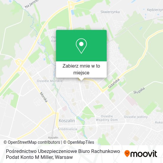 Mapa Pośrednictwo Ubezpieczeniowe Biuro Rachunkowo Podat Konto M Miller