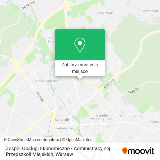 Mapa Zespół Obsługi Ekonomiczno - Administracyjnej Przedszkoli Miejskich