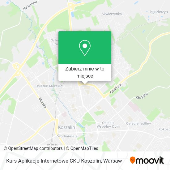 Mapa Kurs Aplikacje Internetowe CKU Koszalin